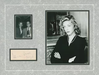 Lauren Bacall autograph