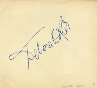 Deborah Kerr autograph