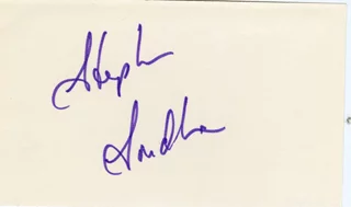 Stephen Sondheim autograph