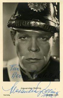 Alexander Golling autograph
