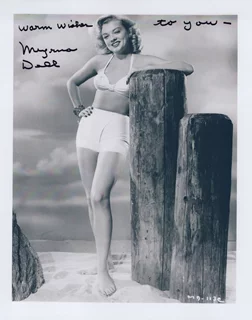 Myrna Dell autograph