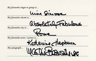 Martine Beswick autograph