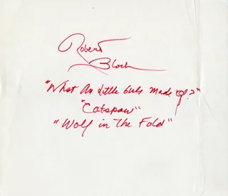 Robert Bloch autograph