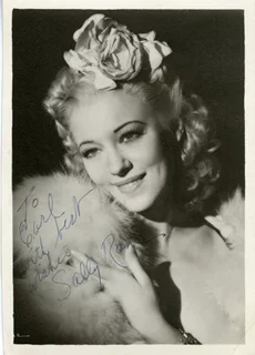 Sally Rand autograph