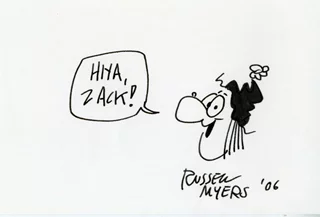 Russell Myers autograph