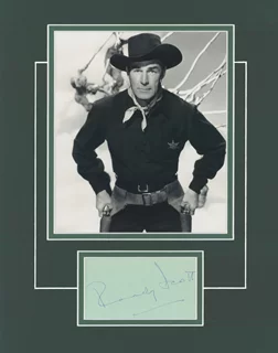 Randolph Scott autograph