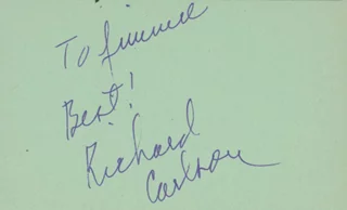 Richard Carlson autograph