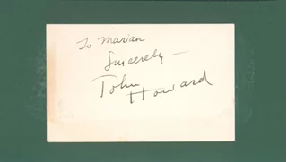 John Howard autograph
