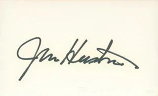 John Huston autograph