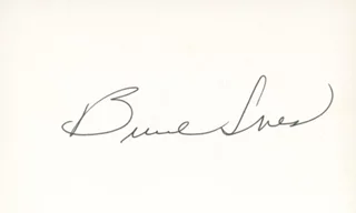 Burl Ives autograph