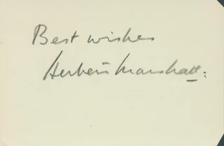 Herbert Marshall autograph