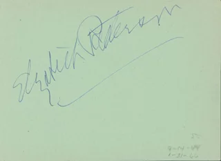 Elizabeth Patterson autograph