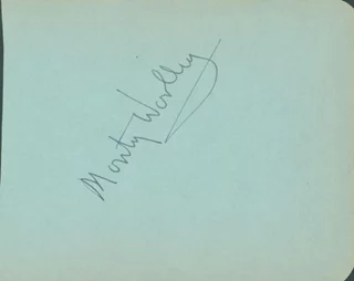 Monty Woolley autograph