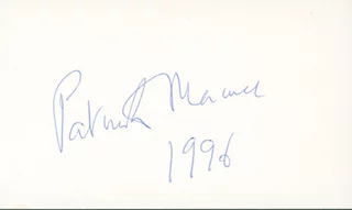 Patrick MacNee autograph