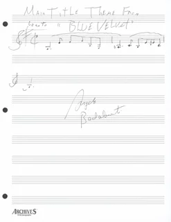 Angelo Badalamenti autograph