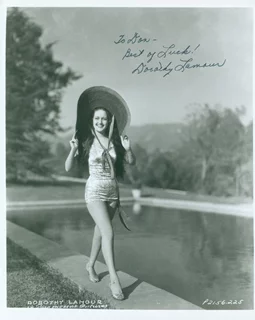 Dorothy Lamour autograph