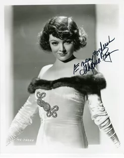 Myrna Loy autograph