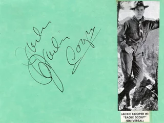 Jackie Cooper autograph