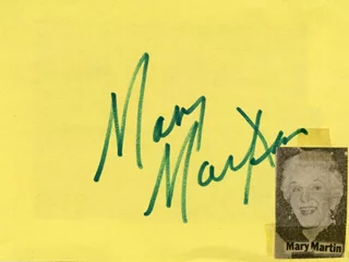 Mary Martin autograph