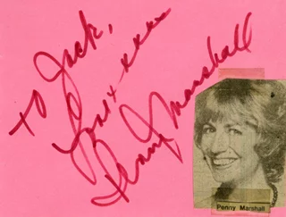 Penny Marshall autograph