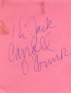 Carroll O'Connor autograph