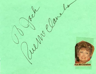 Rue McClanahan autograph
