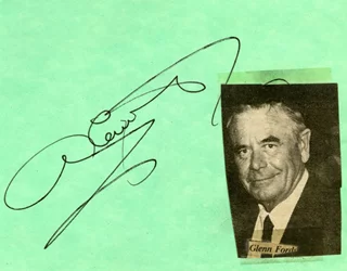 Glenn Ford autograph