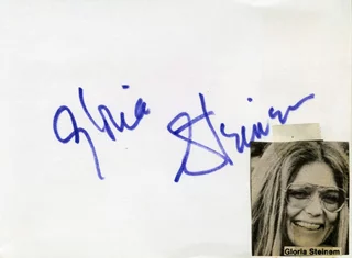 Gloria Steinem autograph