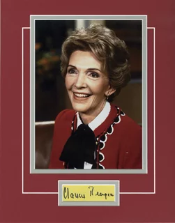Nancy Reagan autograph
