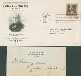 Jane Addams autograph