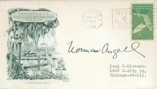 Sir Norman Angell autograph