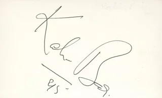 Kabir Bedi autograph