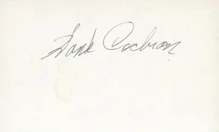 Frank Cochran autograph