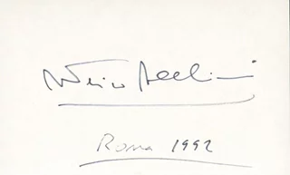 Federico Fellini autograph
