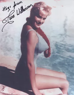 June Wilkinson autograph