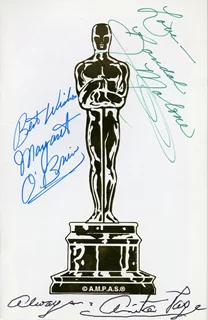 Oscar's Party Program autograph