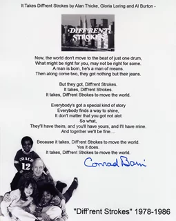 Conrad Bain autograph