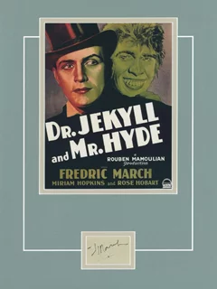 Fredric March autograph