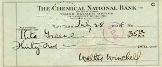 Walter Winchell autograph