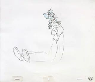 Oliver & Company Animation Rough autograph