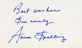 Aaron Spelling autograph