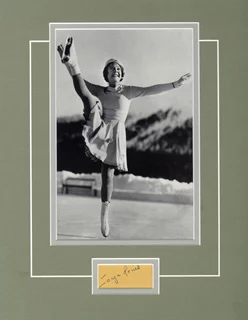Sonja Henie autograph