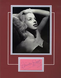 Diana Dors autograph