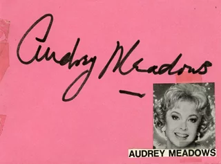 Audrey Meadows autograph