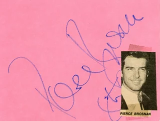 Pierce Brosnan autograph
