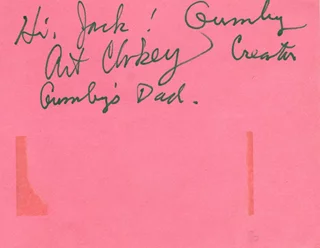 Art Clokey autograph
