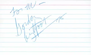 Gordon Lightfoot autograph