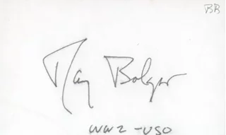 Ray Bolger autograph