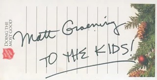 Matt Groening autograph