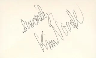 Kim Novak autograph